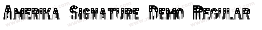 Amerika Signature Demo Regular字体转换